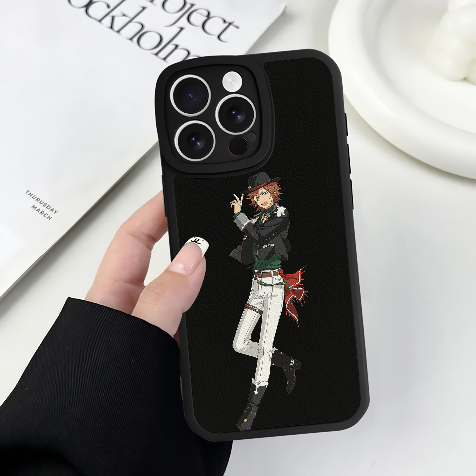 （画像用） あんさんぶるスターズ! Ensemble Stars 【iPhone 16シリーズ対応】シリコンスマホケース（レザー調） 材質：シリコン